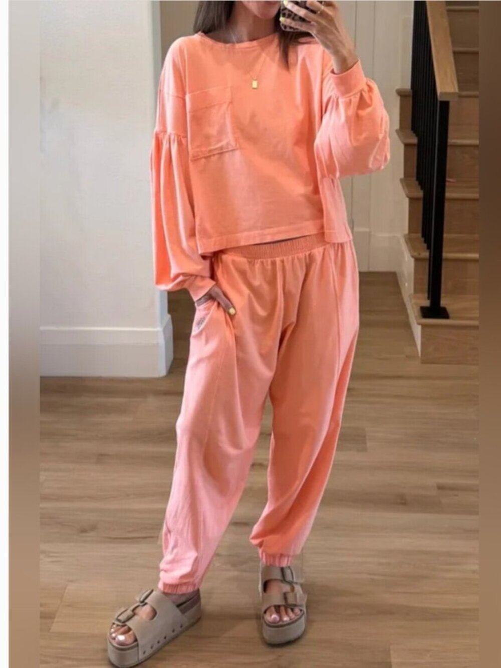 Free People NWT Movement Two-piece Lounge Set "Lived-in" size M - Picture 1 of 9
